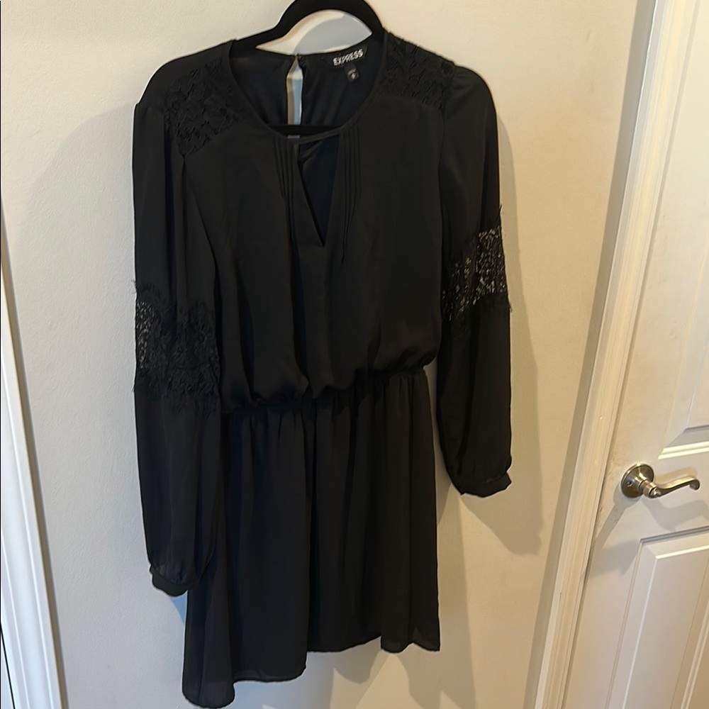 Express Black Relaxed Embellished Tunic
